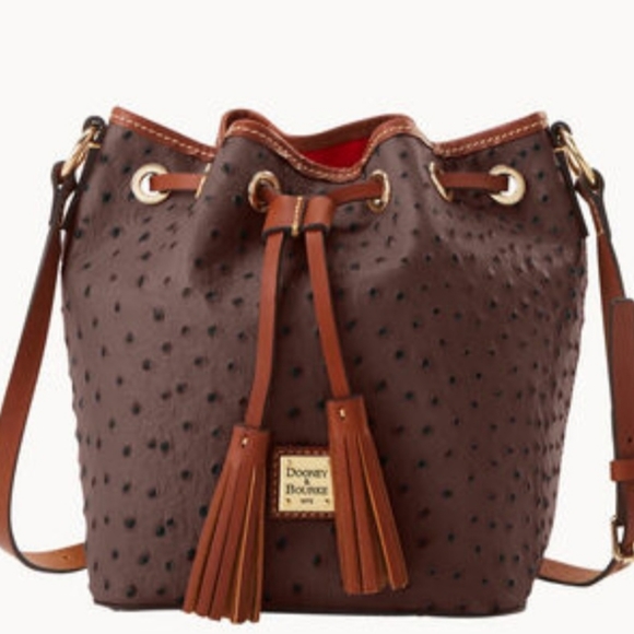 NWT Dooney & Bourke Handbag and wallet, Ostrich Serena Crossbody - Picture 3 of 9